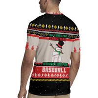 Is More Time for Baseball Design Rugby Jersey with Baseball Snowman All I Want for Christmas - Wonder Print Shop