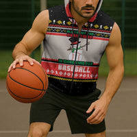 Is More Time for Baseball Design Sleeveless Zip Hoodie with Baseball Snowman All I Want for Christmas - Wonder Print Shop