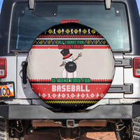 Is More Time for Baseball Design Spare Tire Cover with Baseball Snowman All I Want for Christmas - Wonder Print Shop