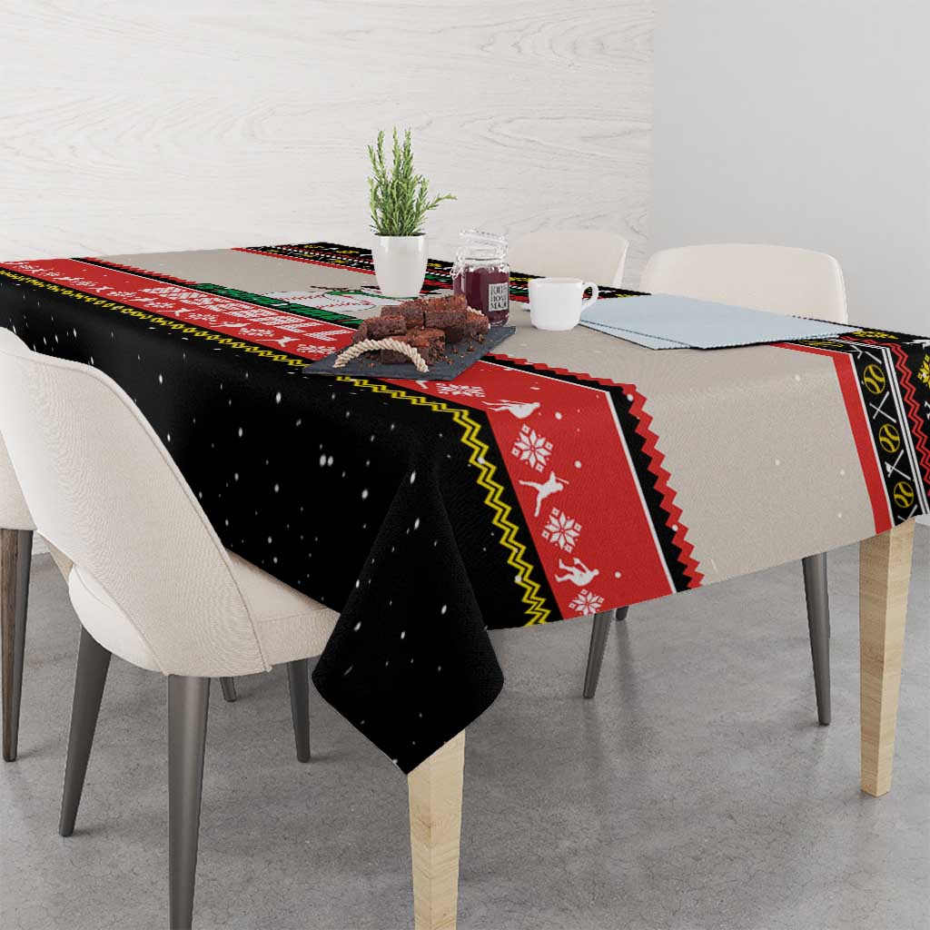 Is More Time for Baseball Design Tablecloth with Baseball Snowman All I Want for Christmas - Wonder Print Shop