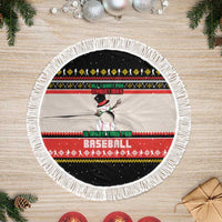 Is More Time for Baseball Design Tree Skirt with Baseball Snowman All I Want for Christmas - Wonder Print Shop