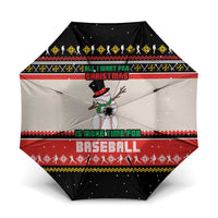 Is More Time for Baseball Design Umbrella with Baseball Snowman All I Want for Christmas - Wonder Print Shop