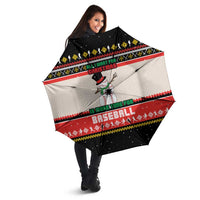 Is More Time for Baseball Design Umbrella with Baseball Snowman All I Want for Christmas - Wonder Print Shop