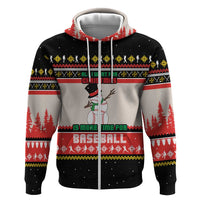 Is More Time for Baseball Design Zip Hoodie with Baseball Snowman All I Want for Christmas - Wonder Print Shop