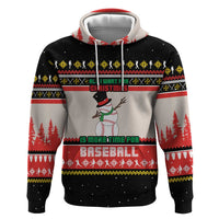 Is More Time for Baseball Design Zip Hoodie with Baseball Snowman All I Want for Christmas - Wonder Print Shop