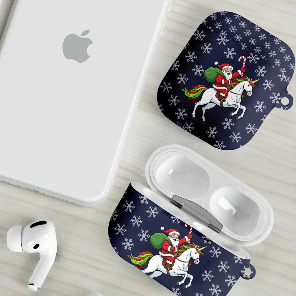 Horse And Santa Claus Christmas Christmas AirPods Case Xmas Holiday Patterns - Wonder Print Shop