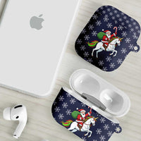 Horse And Santa Claus Christmas Christmas AirPods Case Xmas Holiday Patterns - Wonder Print Shop
