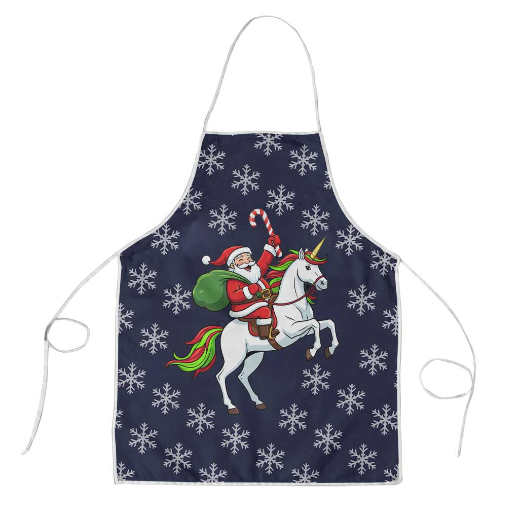 Horse And Santa Claus Christmas Christmas Apron Xmas Holiday Patterns - Wonder Print Shop
