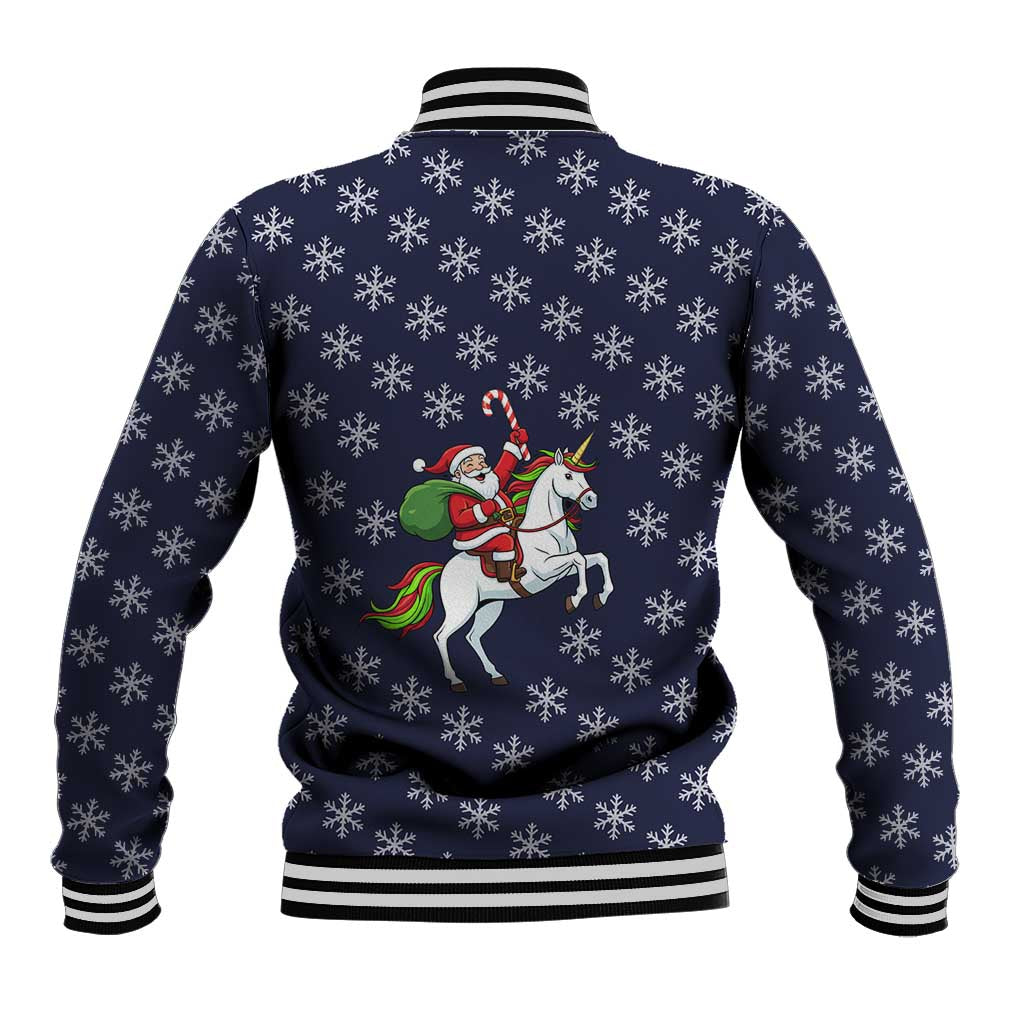 Horse And Santa Claus Christmas Christmas Baseball Jacket Xmas Holiday Patterns - Wonder Print Shop