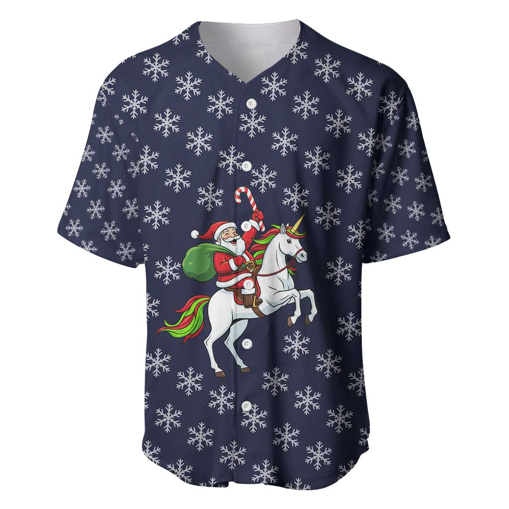 Horse And Santa Claus Christmas Christmas Baseball Jersey Xmas Holiday Patterns - Wonder Print Shop