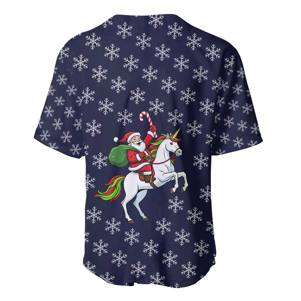 Horse And Santa Claus Christmas Christmas Baseball Jersey Xmas Holiday Patterns - Wonder Print Shop