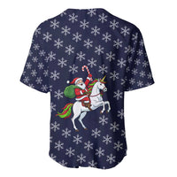 Horse And Santa Claus Christmas Christmas Baseball Jersey Xmas Holiday Patterns - Wonder Print Shop