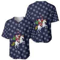 Horse And Santa Claus Christmas Christmas Baseball Jersey Xmas Holiday Patterns - Wonder Print Shop