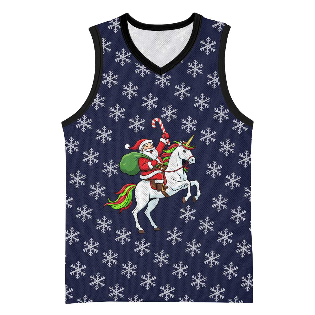 Horse And Santa Claus Christmas Christmas Basketball Jersey Xmas Holiday Patterns - Wonder Print Shop