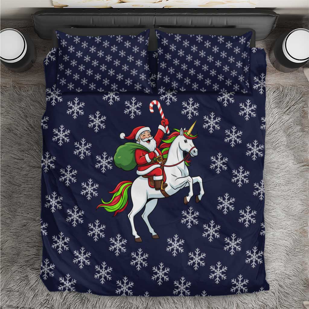 Horse And Santa Claus Christmas Christmas Bedding Set Xmas Holiday Patterns - Wonder Print Shop