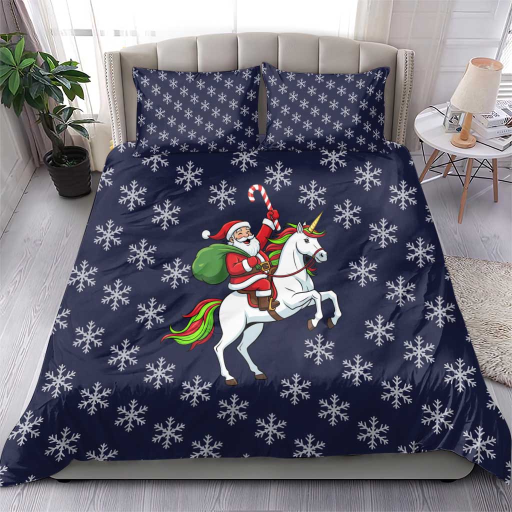 Horse And Santa Claus Christmas Christmas Bedding Set Xmas Holiday Patterns - Wonder Print Shop