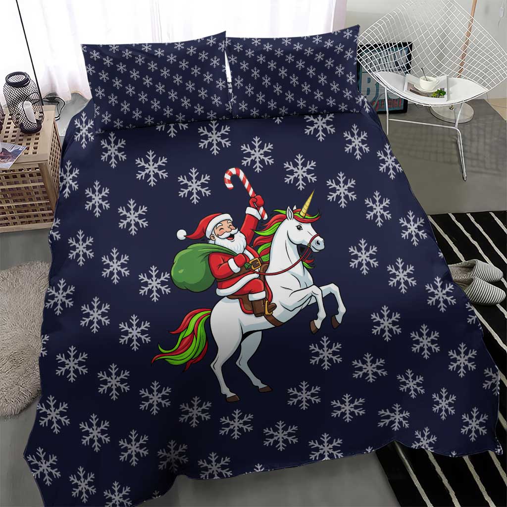 Horse And Santa Claus Christmas Christmas Bedding Set Xmas Holiday Patterns - Wonder Print Shop