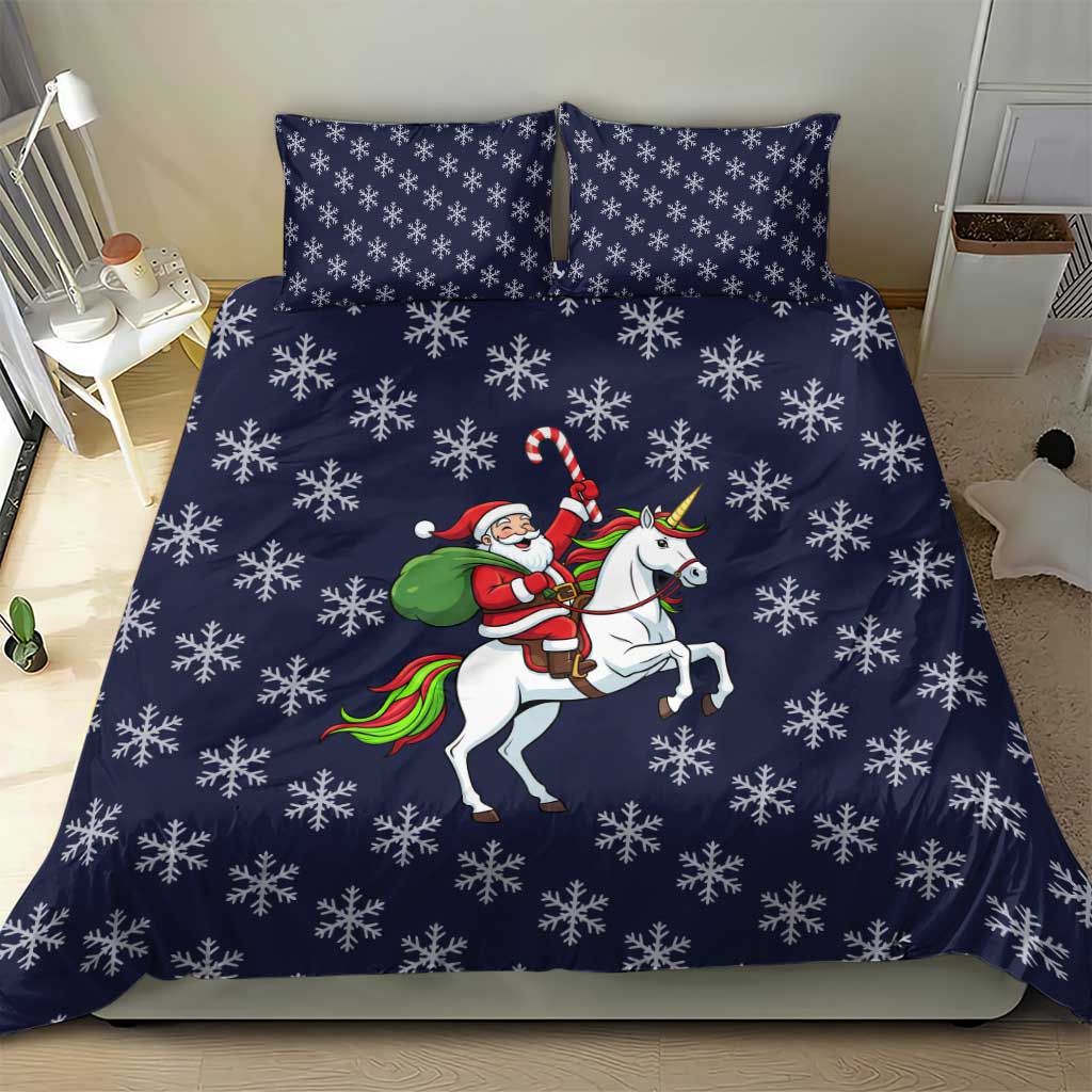 Horse And Santa Claus Christmas Christmas Bedding Set Xmas Holiday Patterns - Wonder Print Shop