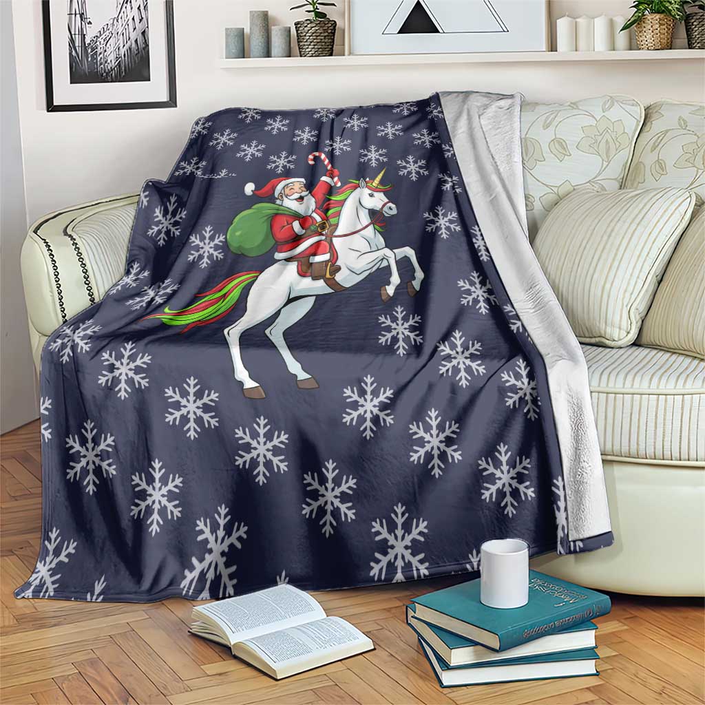 Horse And Santa Claus Christmas Christmas Blanket Xmas Holiday Patterns - Wonder Print Shop
