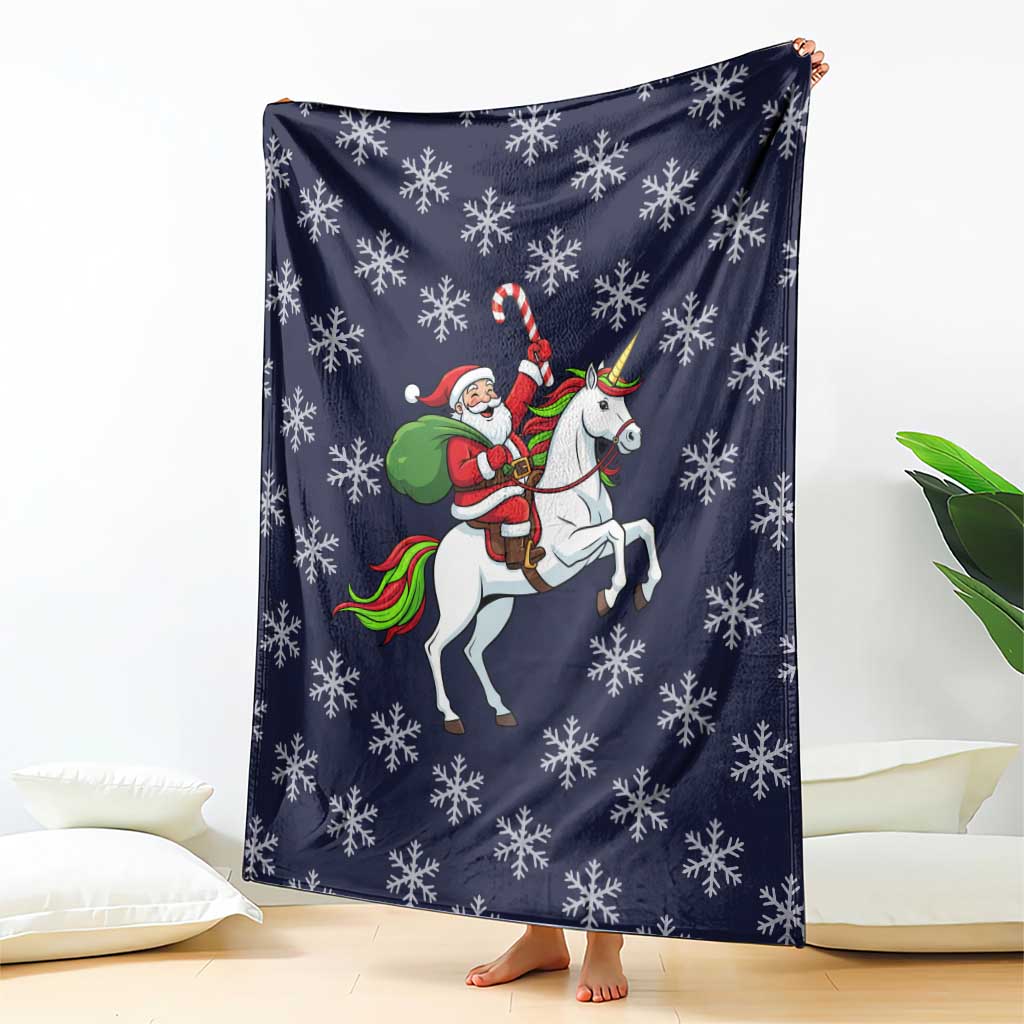 Horse And Santa Claus Christmas Christmas Blanket Xmas Holiday Patterns - Wonder Print Shop
