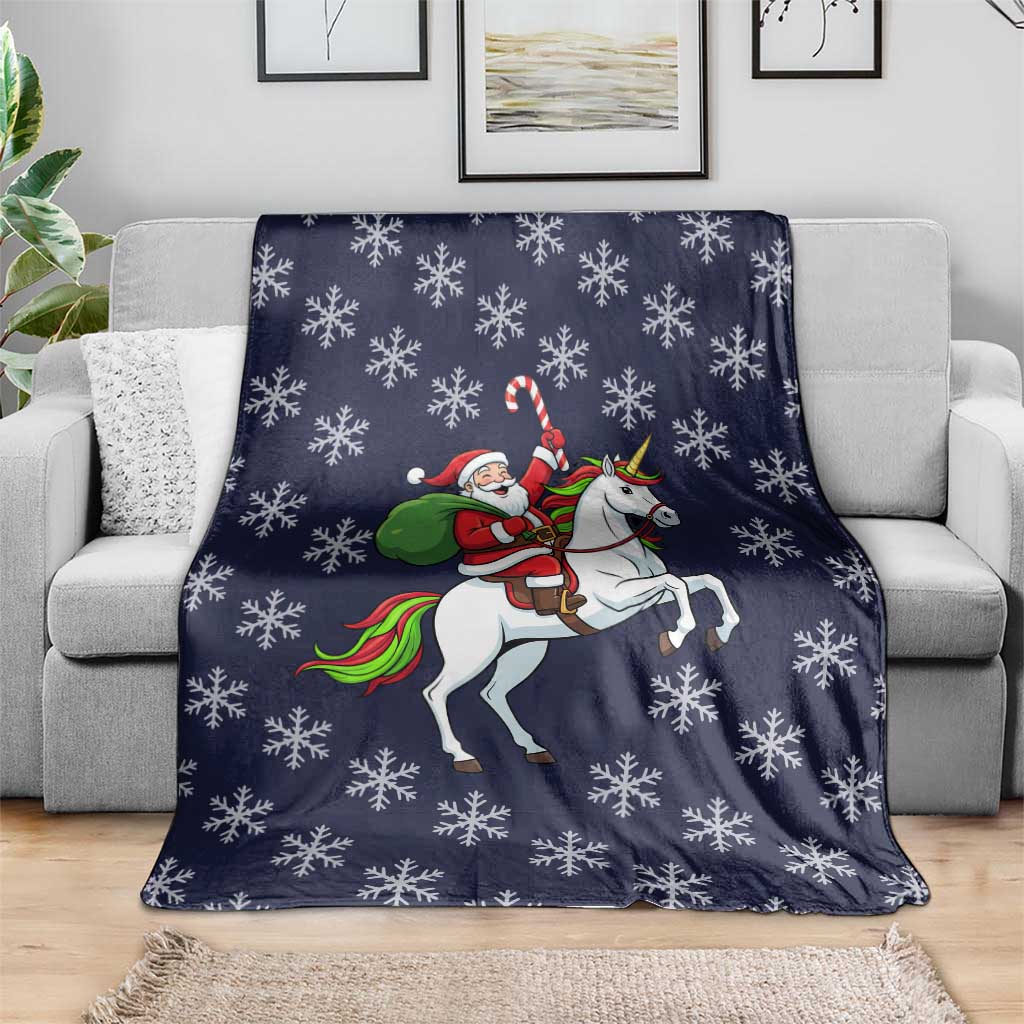 Horse And Santa Claus Christmas Christmas Blanket Xmas Holiday Patterns - Wonder Print Shop