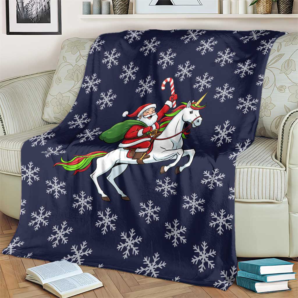 Horse And Santa Claus Christmas Christmas Blanket Xmas Holiday Patterns - Wonder Print Shop