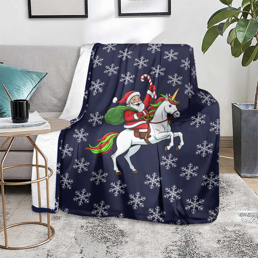 Horse And Santa Claus Christmas Christmas Blanket Xmas Holiday Patterns - Wonder Print Shop