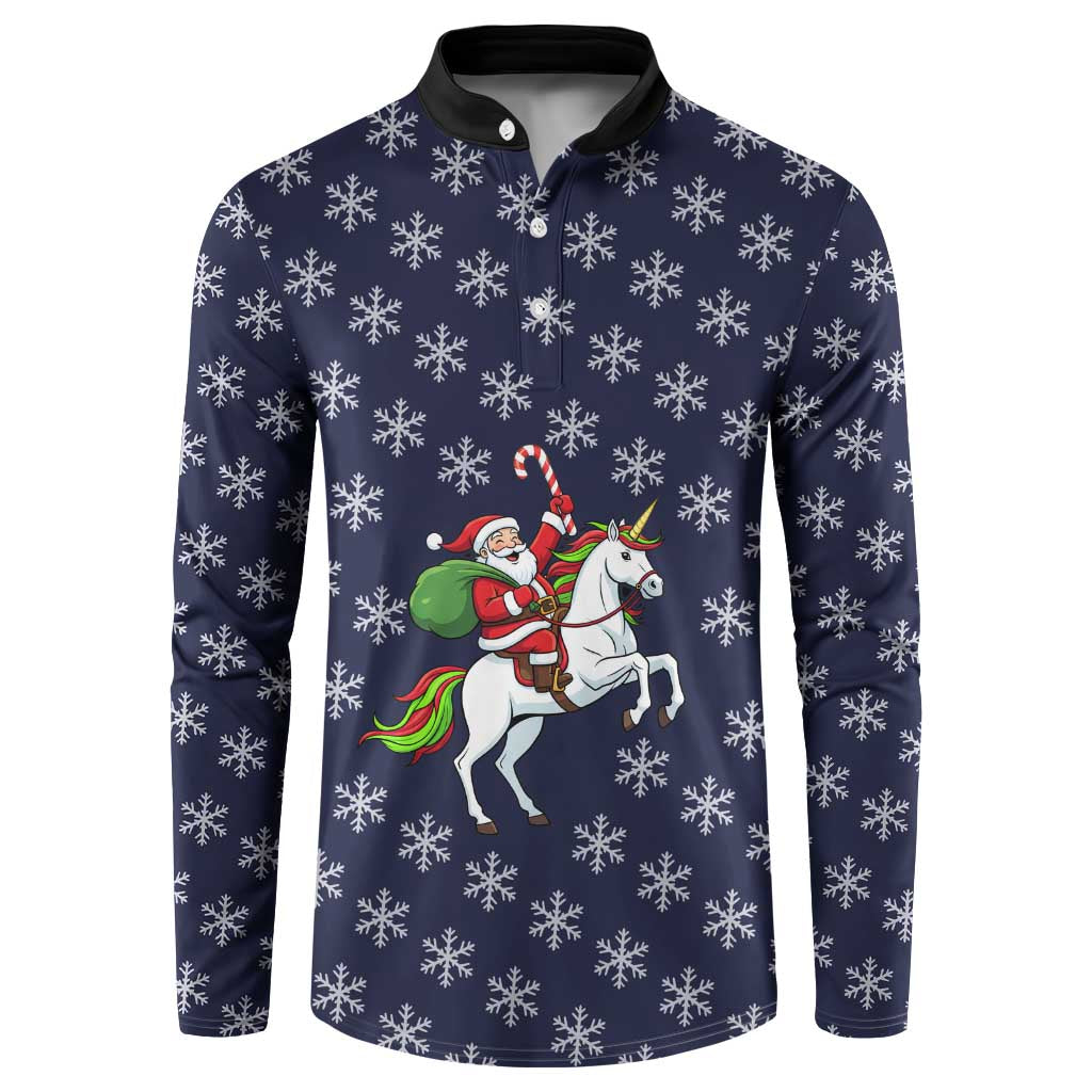 Horse And Santa Claus Christmas Christmas Button Sweatshirt Xmas Holiday Patterns - Wonder Print Shop