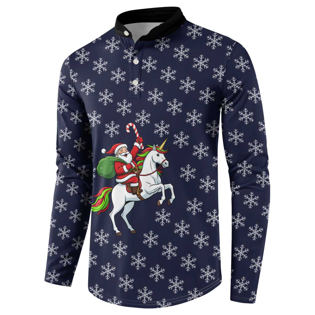 Horse And Santa Claus Christmas Christmas Button Sweatshirt Xmas Holiday Patterns - Wonder Print Shop