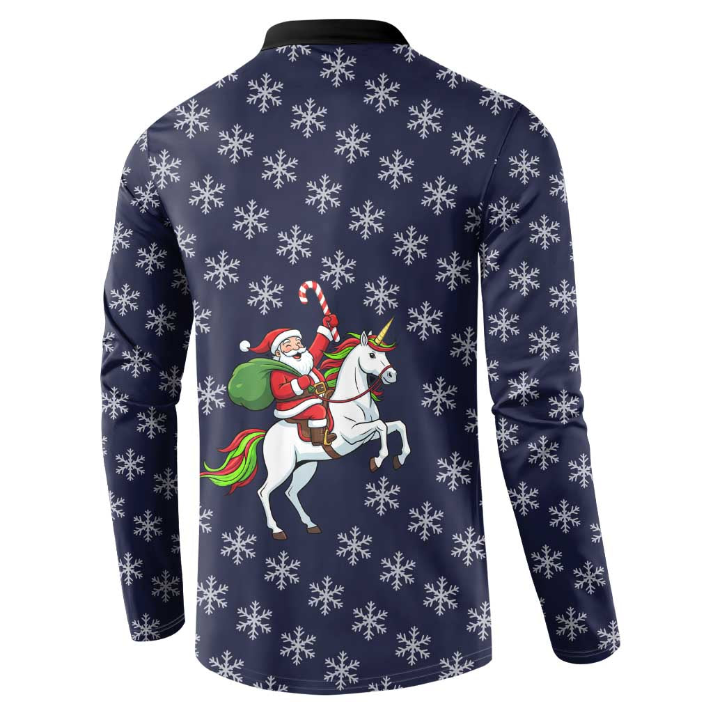 Horse And Santa Claus Christmas Christmas Button Sweatshirt Xmas Holiday Patterns - Wonder Print Shop