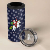 Horse And Santa Claus Christmas Christmas 4 in 1 Can Cooler Tumbler Xmas Holiday Patterns - Wonder Print Shop