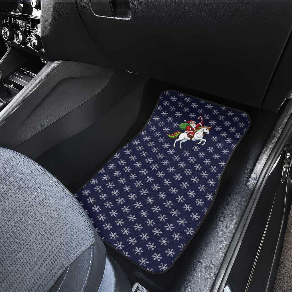 Horse And Santa Claus Christmas Christmas Car Mats Xmas Holiday Patterns - Wonder Print Shop