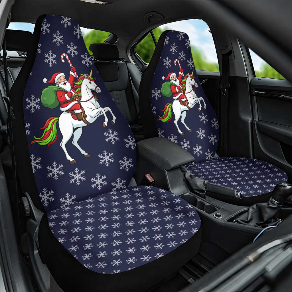 Horse And Santa Claus Christmas Christmas Car Seat Cover Xmas Holiday Patterns - Wonder Print Shop