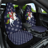 Horse And Santa Claus Christmas Christmas Car Seat Cover Xmas Holiday Patterns - Wonder Print Shop