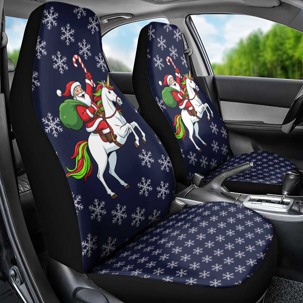 Horse And Santa Claus Christmas Christmas Car Seat Cover Xmas Holiday Patterns - Wonder Print Shop