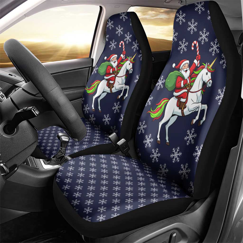Horse And Santa Claus Christmas Christmas Car Seat Cover Xmas Holiday Patterns - Wonder Print Shop