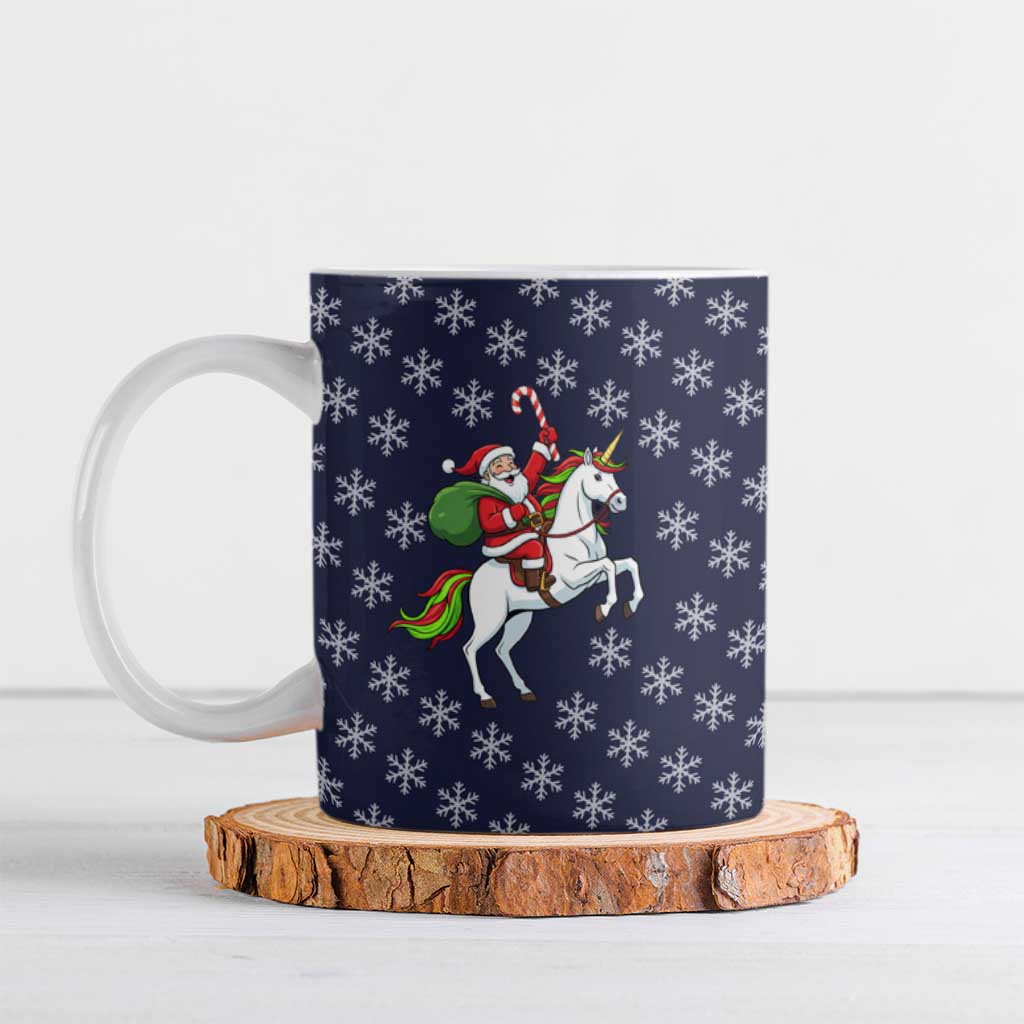 Horse And Santa Claus Christmas Christmas Ceramic Mug Xmas Holiday Patterns - Wonder Print Shop