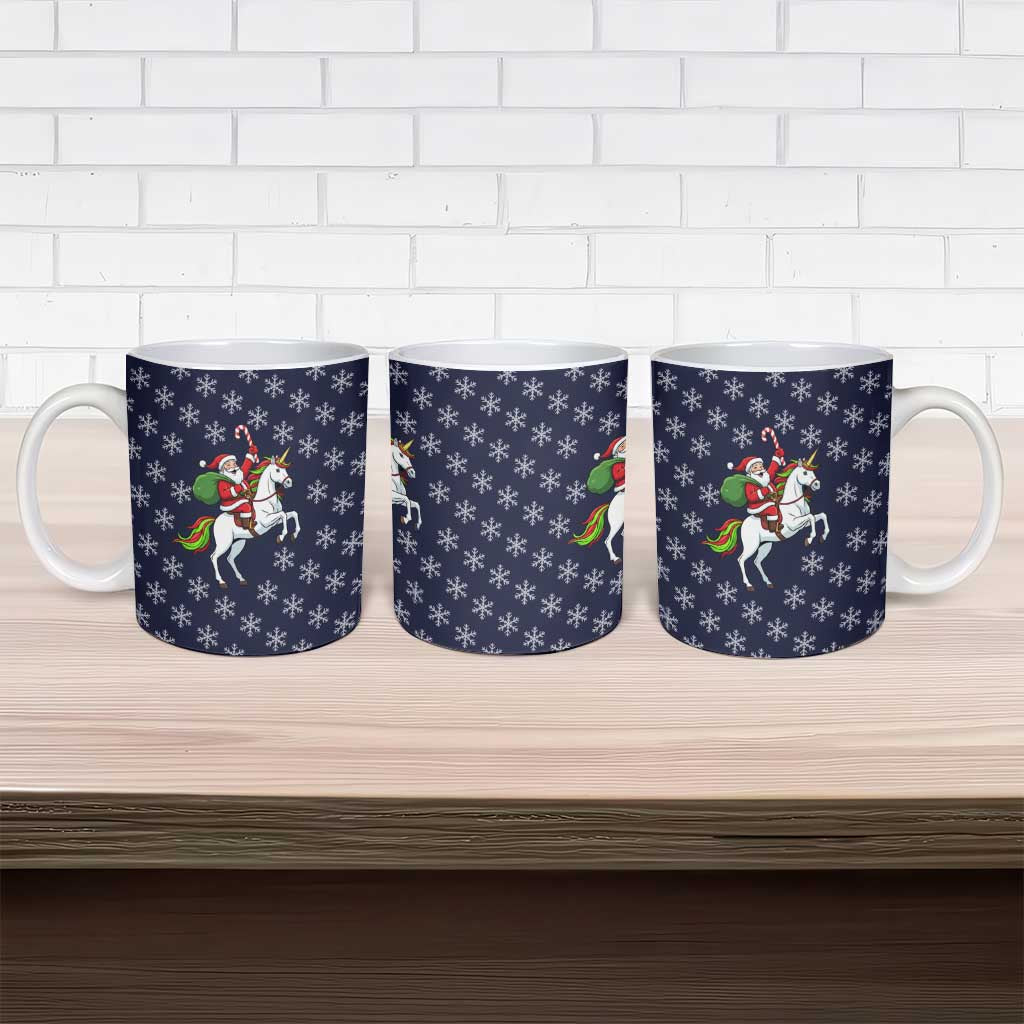 Horse And Santa Claus Christmas Christmas Ceramic Mug Xmas Holiday Patterns - Wonder Print Shop