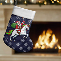 Horse And Santa Claus Christmas Christmas Stocking Xmas Holiday Patterns - Wonder Print Shop