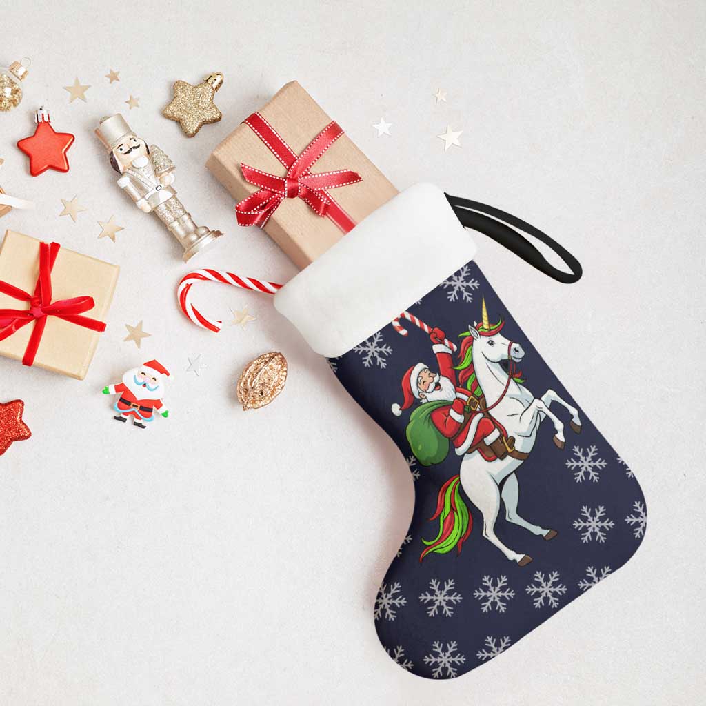 Horse And Santa Claus Christmas Christmas Stocking Xmas Holiday Patterns - Wonder Print Shop
