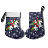 Horse And Santa Claus Christmas Christmas Stocking Xmas Holiday Patterns - Wonder Print Shop