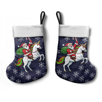 Horse And Santa Claus Christmas Christmas Stocking Xmas Holiday Patterns - Wonder Print Shop