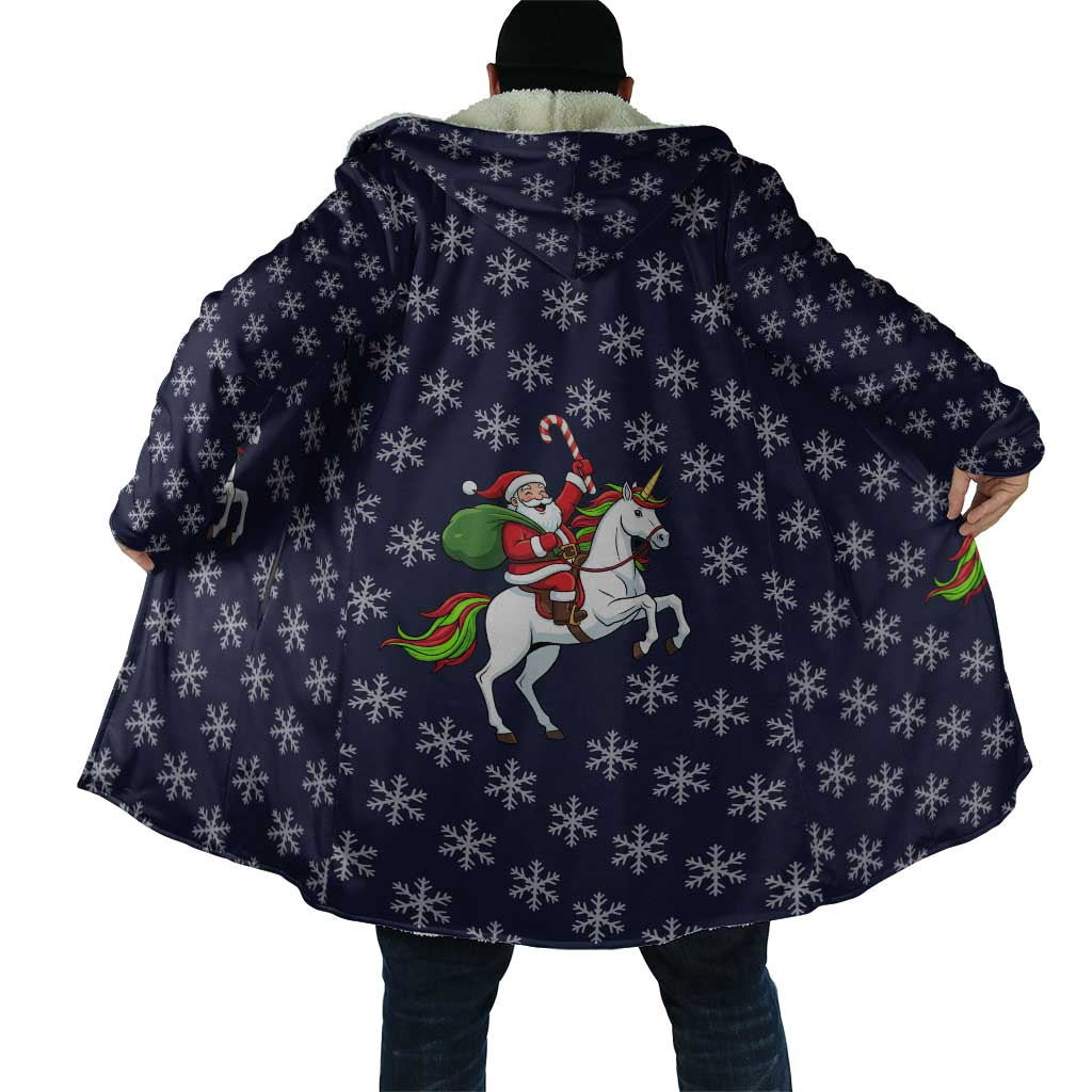 Horse And Santa Claus Christmas Christmas Cloak Xmas Holiday Patterns - Wonder Print Shop