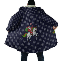 Horse And Santa Claus Christmas Christmas Cloak Xmas Holiday Patterns - Wonder Print Shop