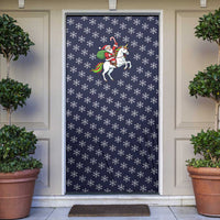 Horse And Santa Claus Christmas Christmas Door Cover Xmas Holiday Patterns - Wonder Print Shop