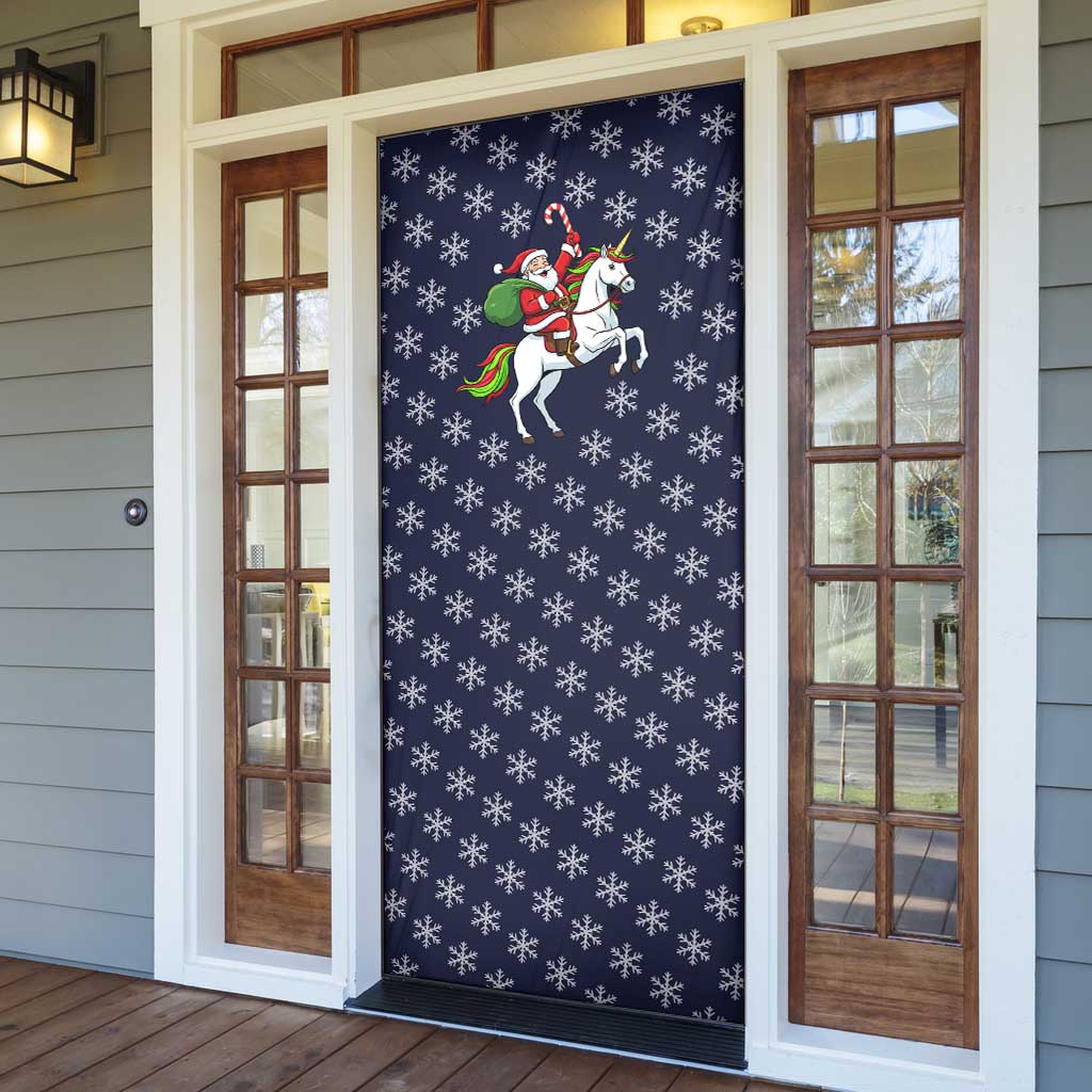Horse And Santa Claus Christmas Christmas Door Cover Xmas Holiday Patterns - Wonder Print Shop