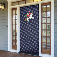 Horse And Santa Claus Christmas Christmas Door Cover Xmas Holiday Patterns - Wonder Print Shop