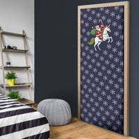 Horse And Santa Claus Christmas Christmas Door Cover Xmas Holiday Patterns - Wonder Print Shop