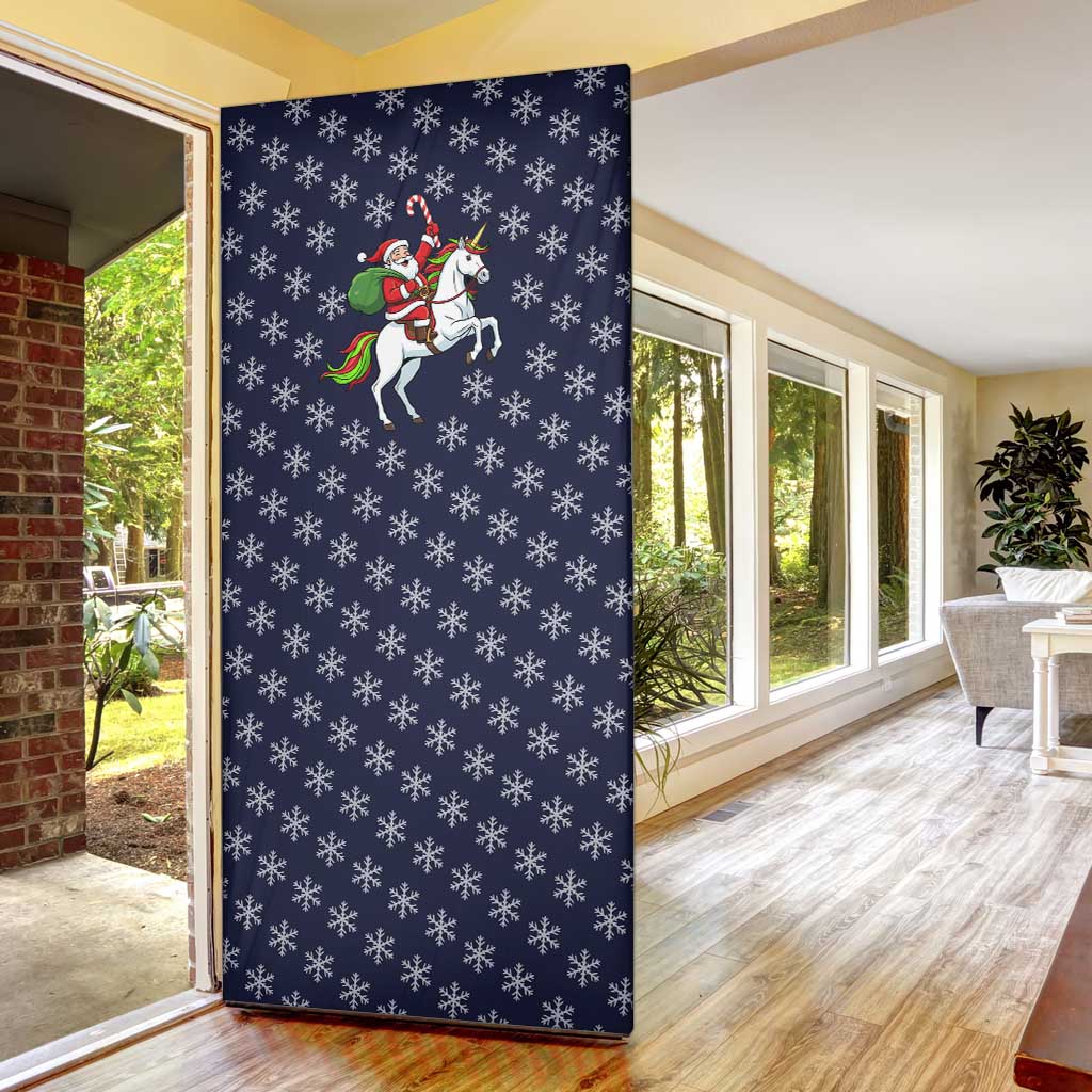 Horse And Santa Claus Christmas Christmas Door Cover Xmas Holiday Patterns - Wonder Print Shop