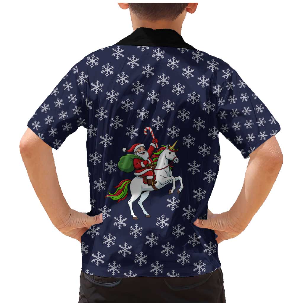 Horse And Santa Claus Christmas Christmas Family Matching Mermaid Dress and Hawaiian Shirt Xmas Holiday Patterns - Wonder Print Shop